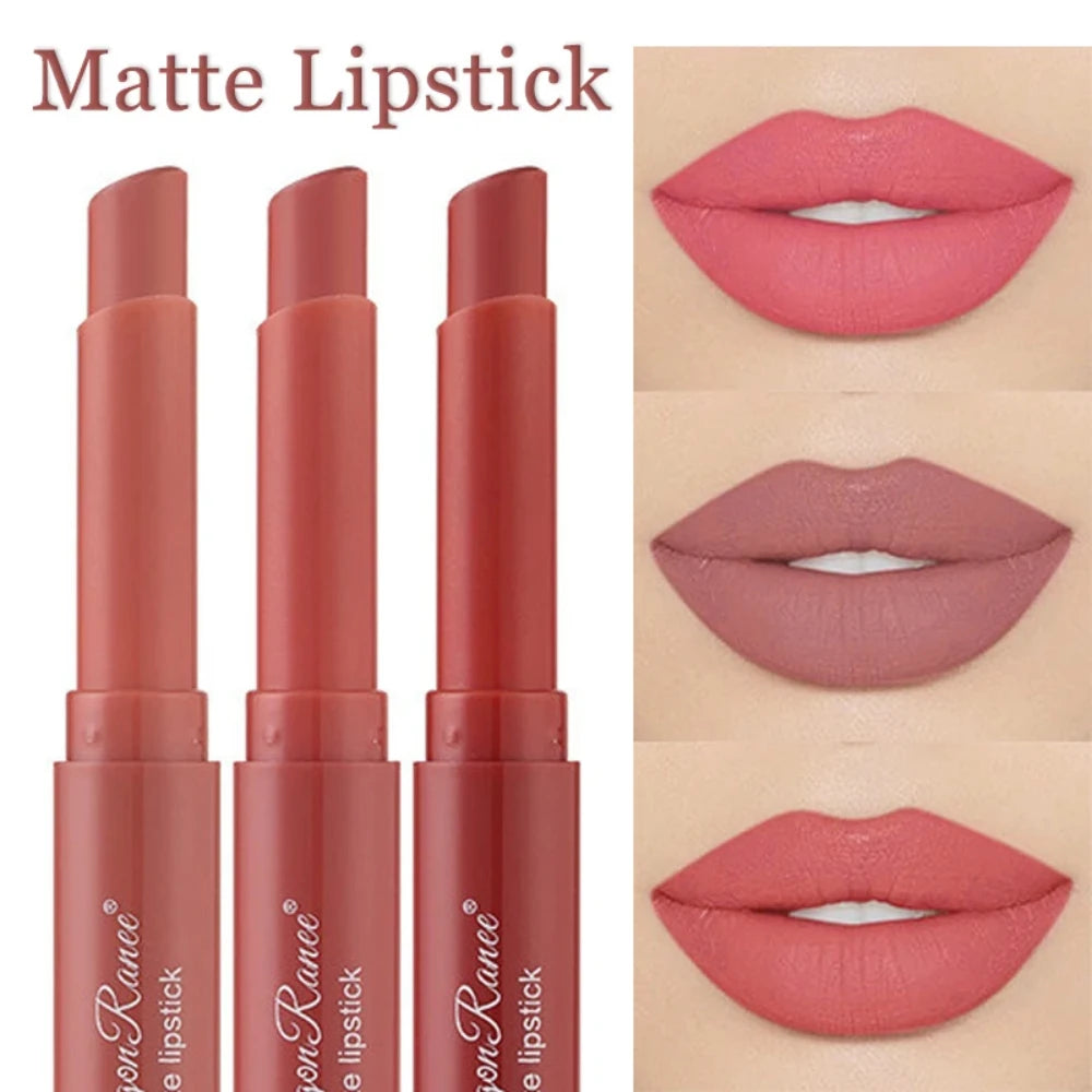 Nude Matte Lipstick Waterproof Lip Sticks Not Fading Sexy Red Velvet Lipsticks for Women Make Up Long Lasting Lip Cosmetics