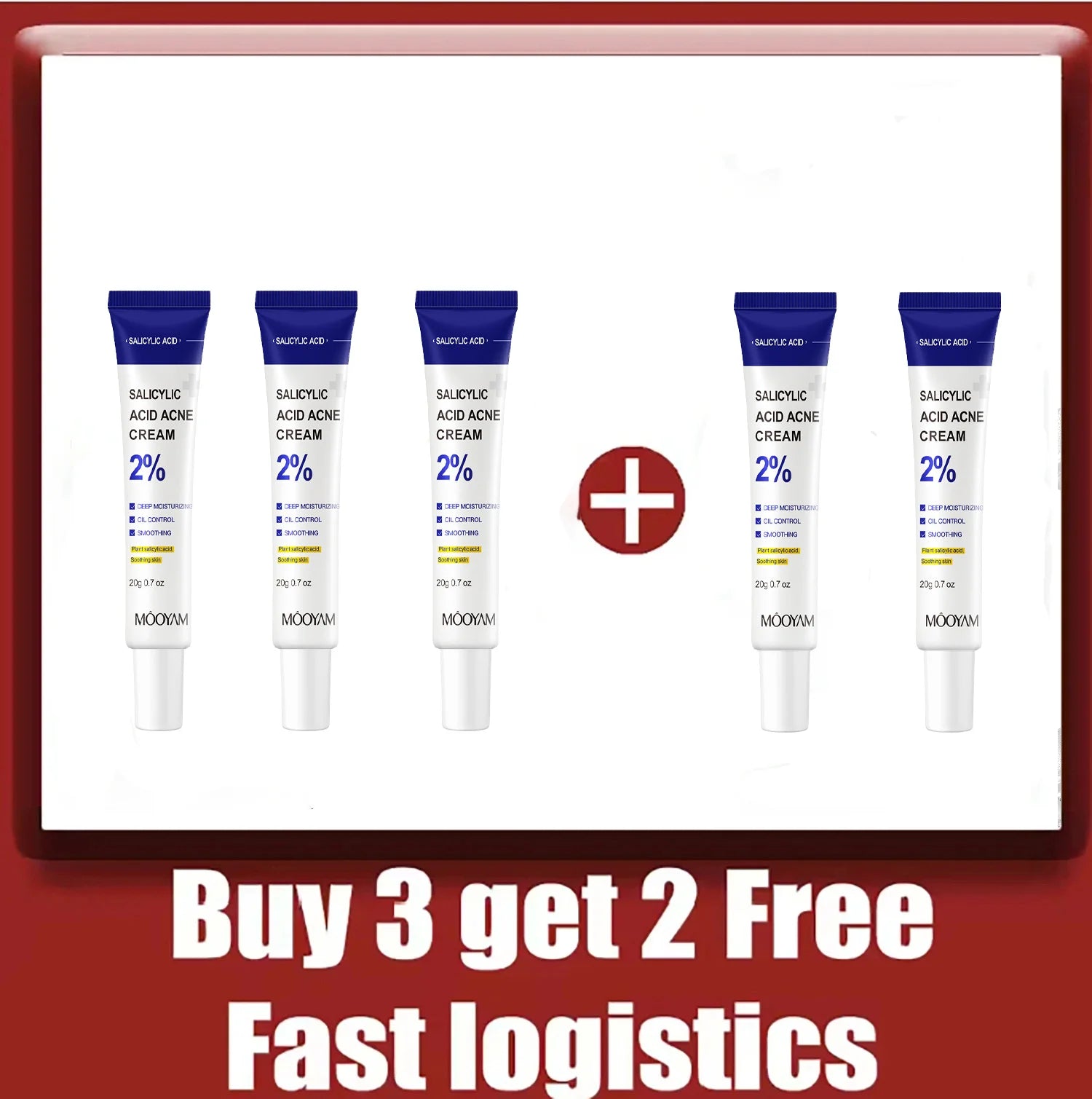 Salicylic Acid Acne Treatment Cream, Gentle Moisturizing Cream