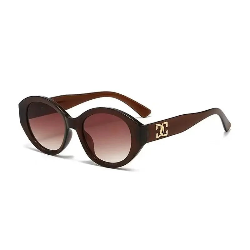 2025 Luxury Brand Men Women Fashion Sunglasses Small Round Designer Glasses Unisex Trending Eyewear Gradient UV400