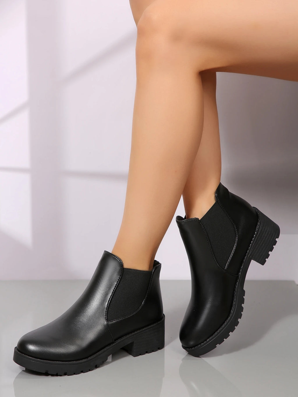 2025 Summer New Women's Fashion Short Boots High Heels Round Head Fashion Boots Casual Versatile Women's Shoes