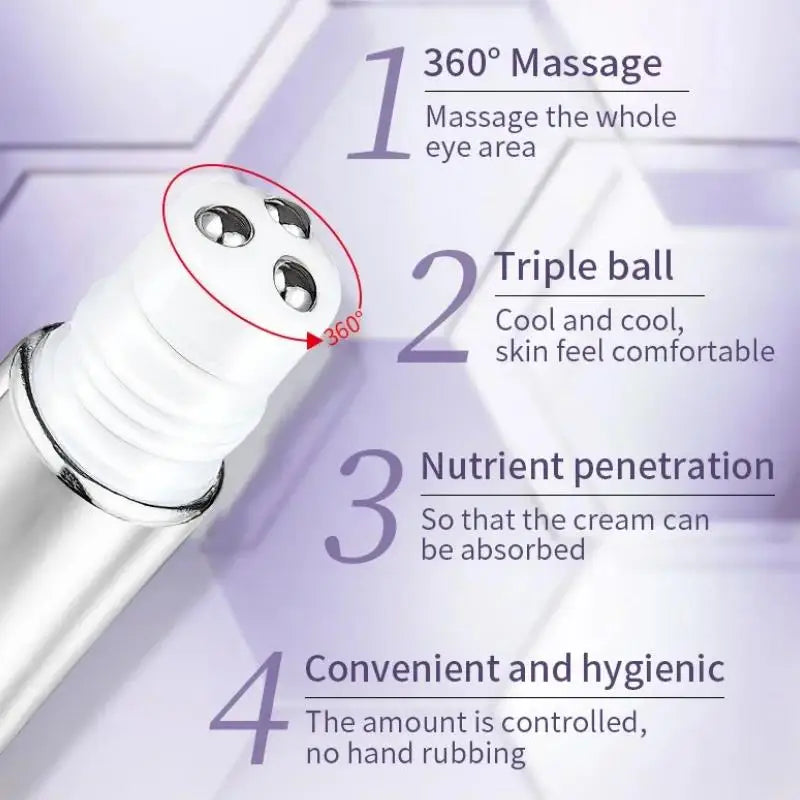 Hyaluronic Acid Eye Cream Roller For Wrinkles Dark Circles Puffiness Anti Aging Treatment Moisturizer Skin Care