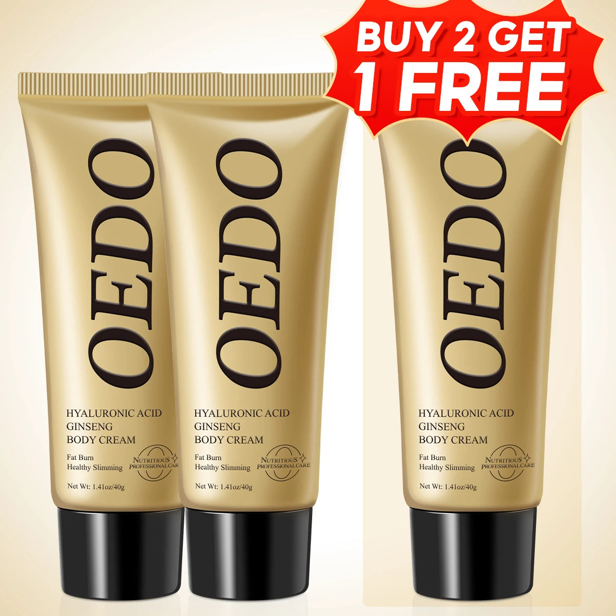 【Local Shipping】Hyaluronic Acid Ginseng Anti Cellulite Shaping Create Body Shaping Cream Fat Burning Belly Skin Tighten Cream