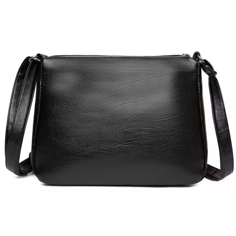 Men's and Women's New Style Simple Soft Leather Multi-purpose Durable Shoulder Bag for Casual Use