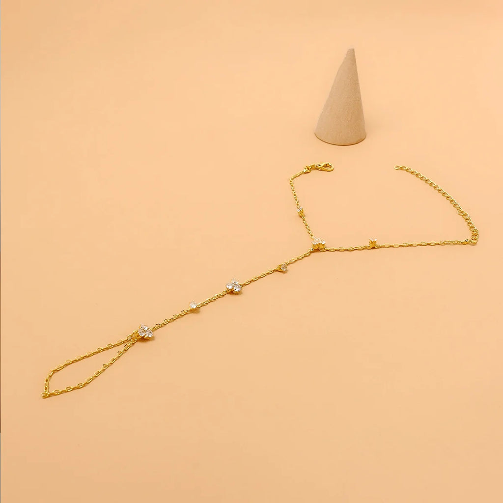 2025 Summer New Rhinestone Flower Bracelet Geometric Crystal Metal Bracelet for Women Beach Party Jewelry Accessories