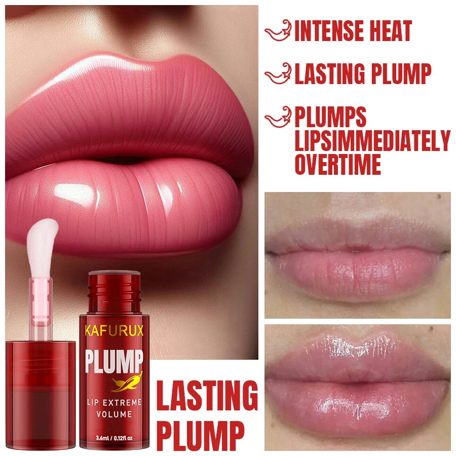 1PC Lip Plump Long Lasting Lip Oil Moisturizing Lip Gloss Serum Instant Volumising Essence Oil Repair Lip Fine Lines Increase El