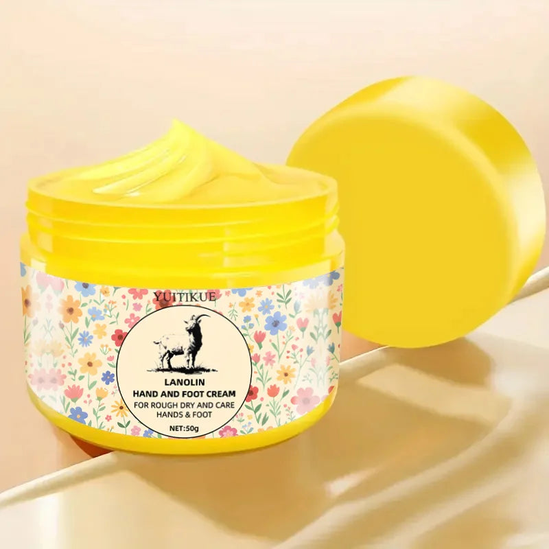 50g Lanolin Foot Cream - Suitable for chapped soles and heels, firms and moisturizes the skin, locks in moisture, leaves the ski