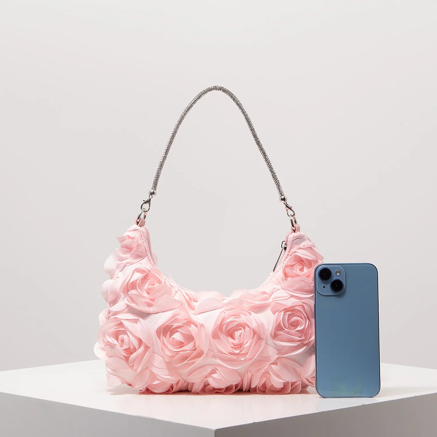 Rose Flower Shoulder Bag, Prom Dresses for Women, Sequin Bag, Luxury Handbag, Elegant Bag for Women, Wedding Items (Random Pattern)