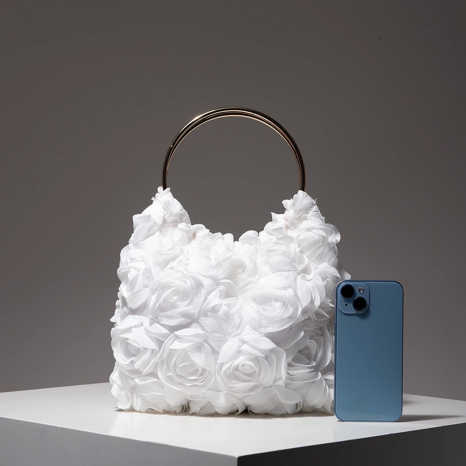 Luxury Rose Flower Tote Bags for Ladies， Prom Dresses for Women， Bag for Women Elegant， Wedding Items， Party Bag（Random Pattern）