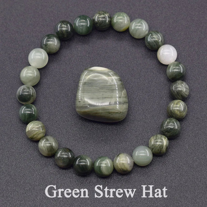 Genuine Tree Patterned Agates Beads Bracelet Woman Real Natural Moss Agates Bracelets Man Energy Stones for Healing Fengshui
