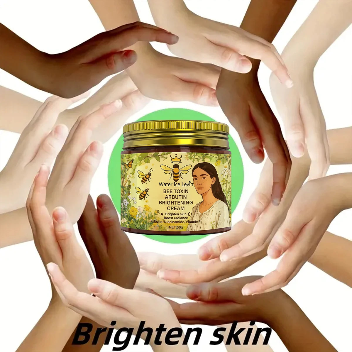 Bee Toxin & Arbutin Brightening Cream | Retinol & Hyaluronic Acid Moisturizer for Soft, Glowing Skin