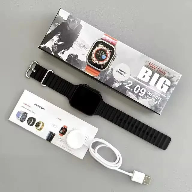 Wholesale T900 Ultra Smart Watch Men 49mm Series 9 AMOLED Screen NFC Compass Waterproof For Apple Watch IWO Ultra 9 Smartwatch