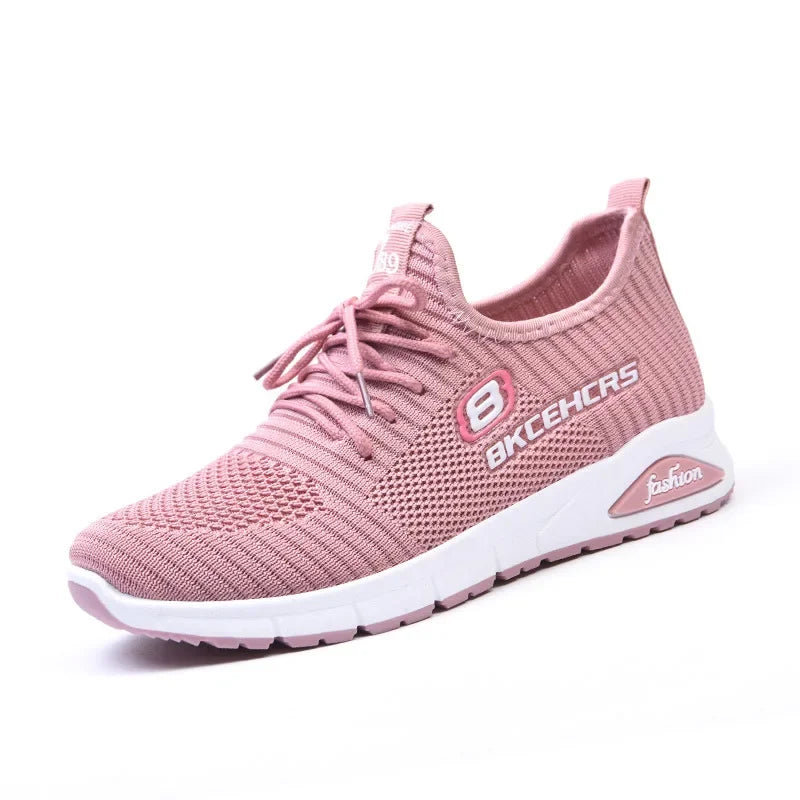 Women Casual Shoes Fashion Breathable Walking Mesh Flat Shoes Sneakers Women 2024 Gym Vulcanized Shoes Purple Female Footwear