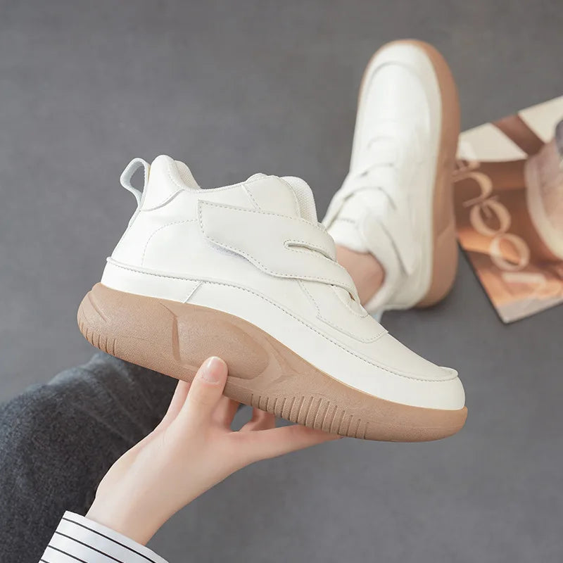 2025 Autumn and Winter Leather Shoes Women's Multi-functional Leisure Sports Shoes High Quality Comfortable Lefu Shoes