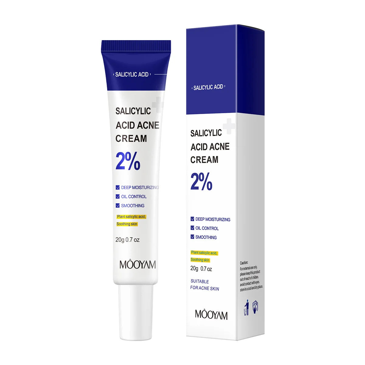 Salicylic Acid Acne Treatment Cream, Gentle Moisturizing Cream