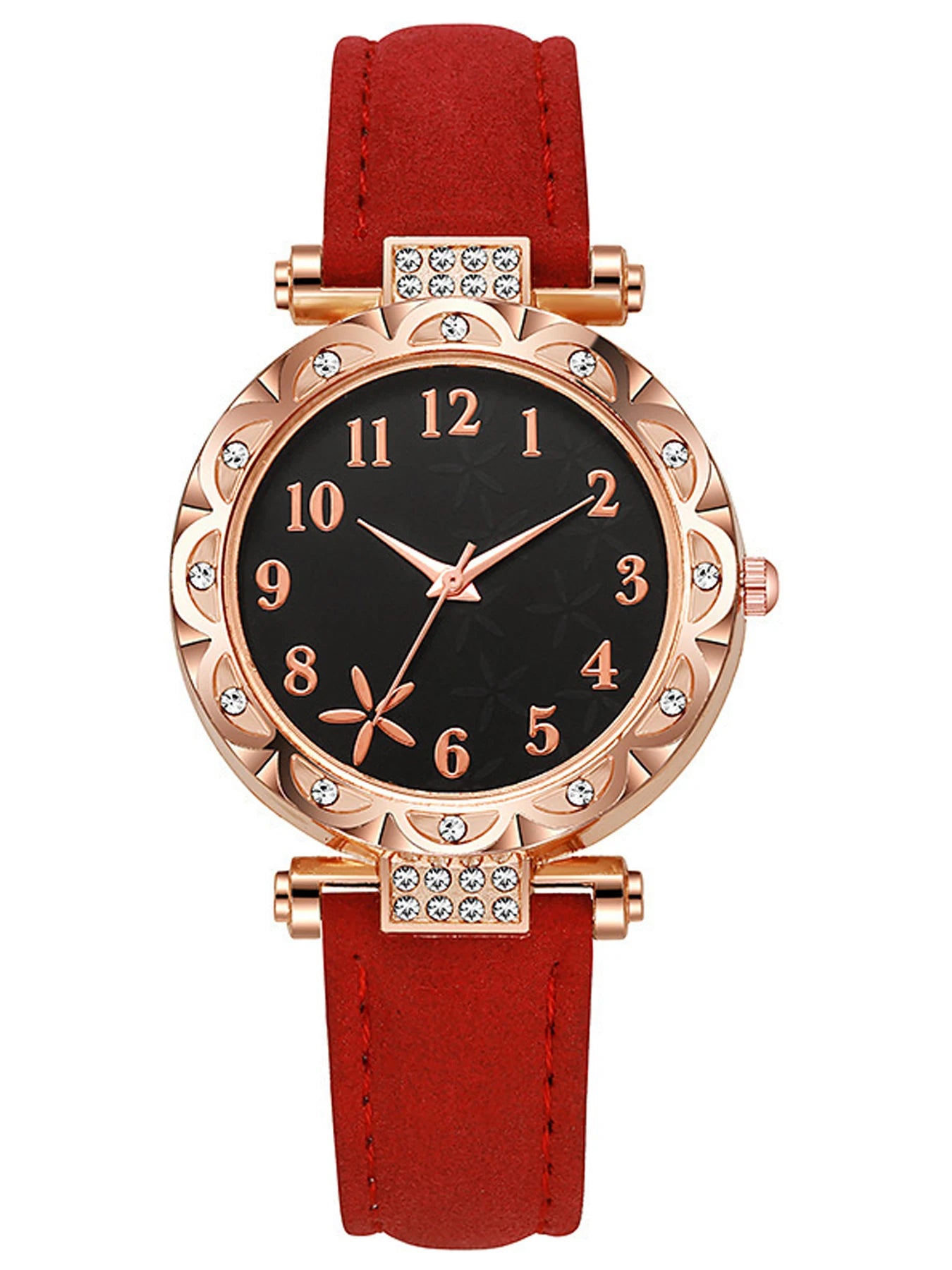 Women's Watch New Women's Leisure Watch Light Luxury Diamond Set Starfish Pattern Dial Belt Quartz Watch 6pcs/1pcs