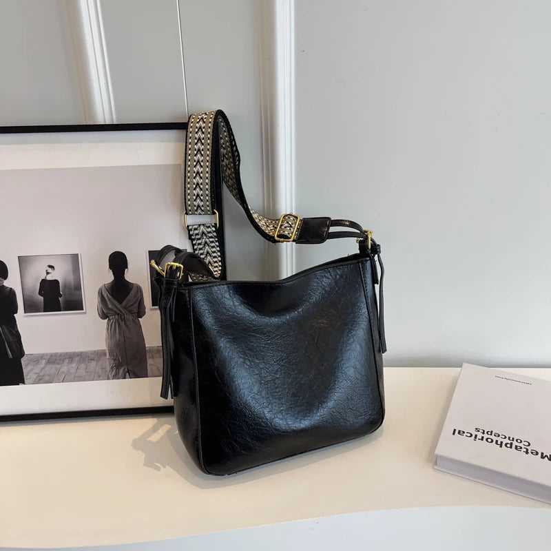 Luxury Solid Color Shoulder Bag High Quality Casual Leather Crossbody Bag Fashion Women's Designer Brand Handbag Travel Bags Sac