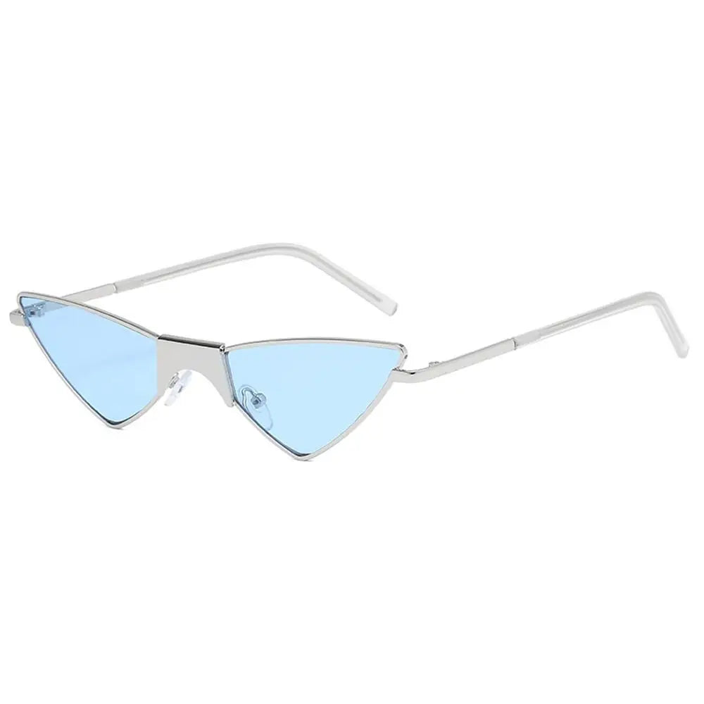 Vintage Small Cat Eye Sunglasses for Women Trendy Half-frame Sun Glasses UV400 Fashion Shades Eyewear Summer Anti UV Sunglasses