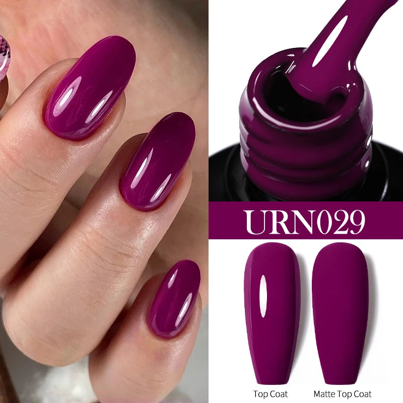 UR SUGAR 7.5ml Nude Glitter Color Nail Gel Polish Semi-permanent Varnish Soak Off Nail Art Base Top Coat UV LED Gel Manicure