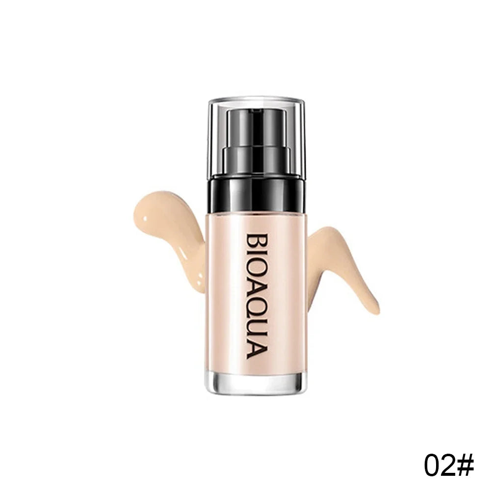 BIOAQUA Face Base Liquid Foundation Makeup Concealer Waterproof Brighten Whitening Long Lasting BB Cream Cosmetics