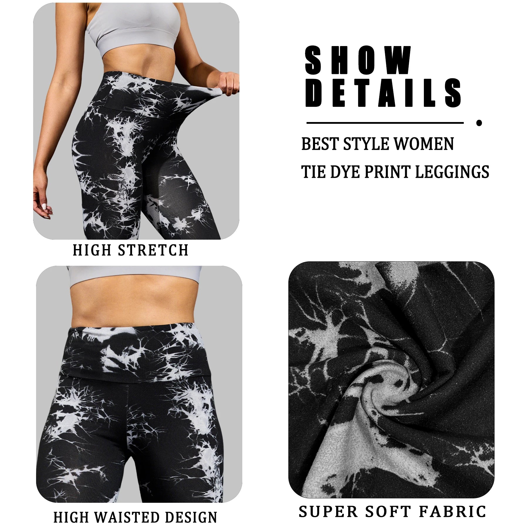 Super Soft High Waisted Tie Dye Leggings for Women Yoga Running Gym No See Through Workout Athletic Tights Push Up Gym Fitness