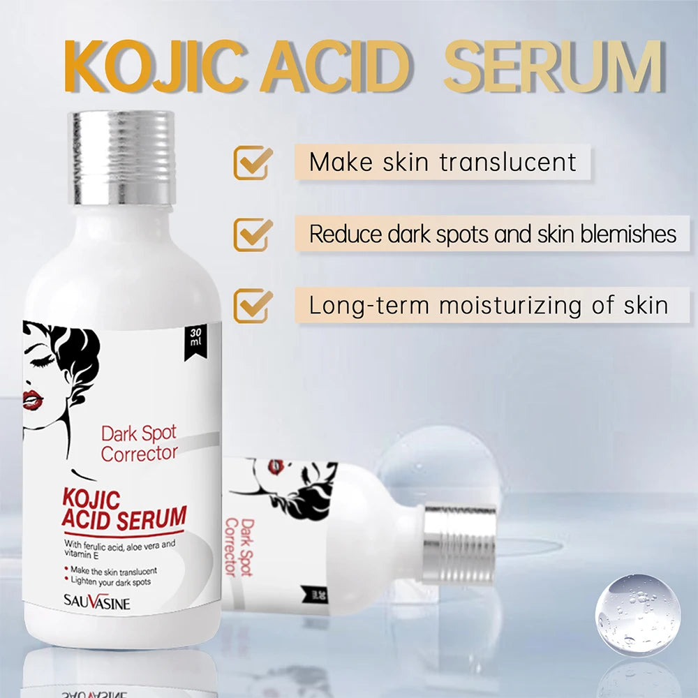 Kojic Acid Whitening Face Cream&Serum Lightening Skin Dark Spots Skin Brightening Firming Facial Moisturizing Cream Clean Soap
