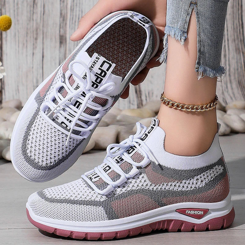 Women Sneakers 2025 New Spring Autumn Brand Luxury Vulcanize Shoes Casual Footwear Zapatillas Mujer Light Flat Breathable Shoes