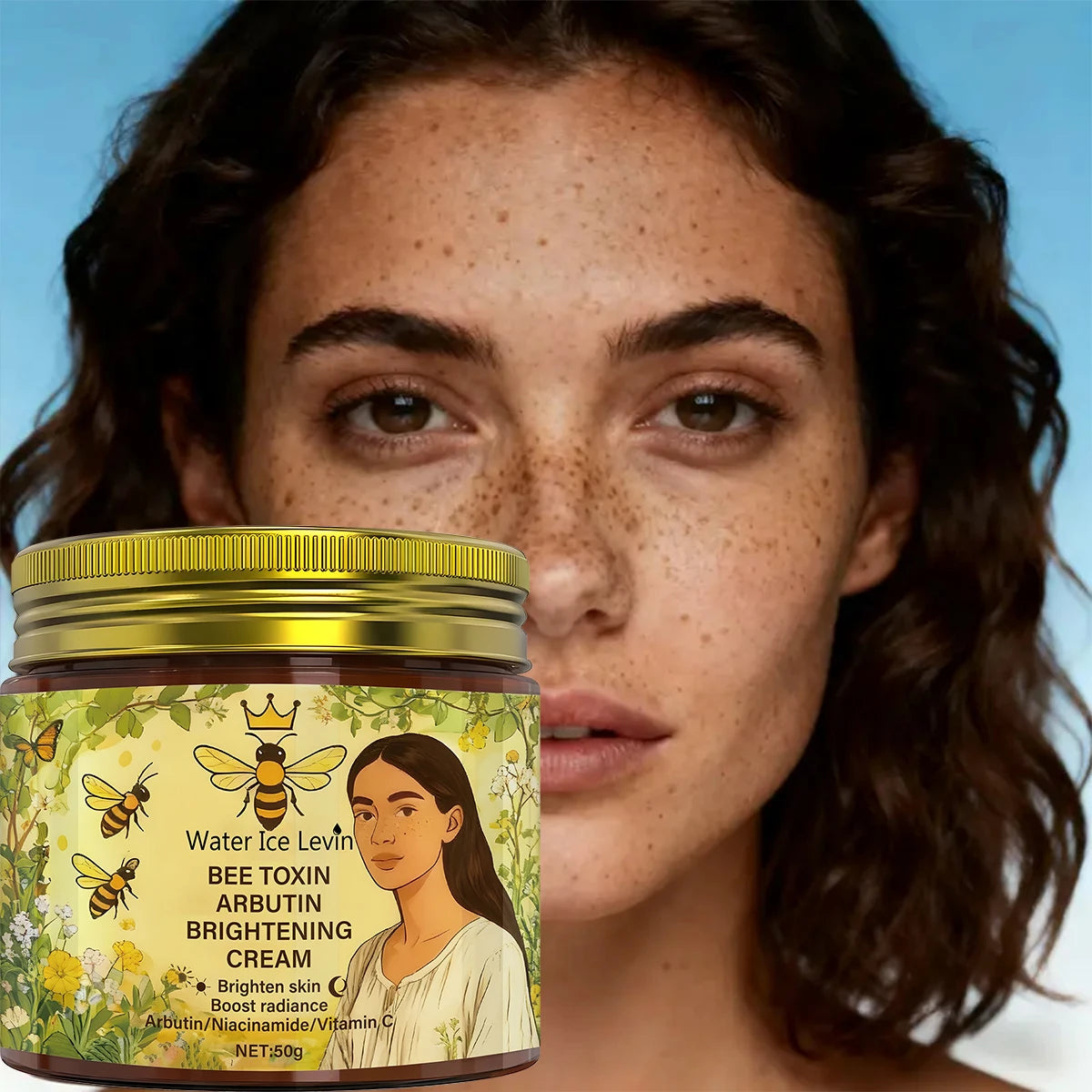 Bee Toxin & Arbutin Brightening Cream | Retinol & Hyaluronic Acid Moisturizer for Soft, Glowing Skin