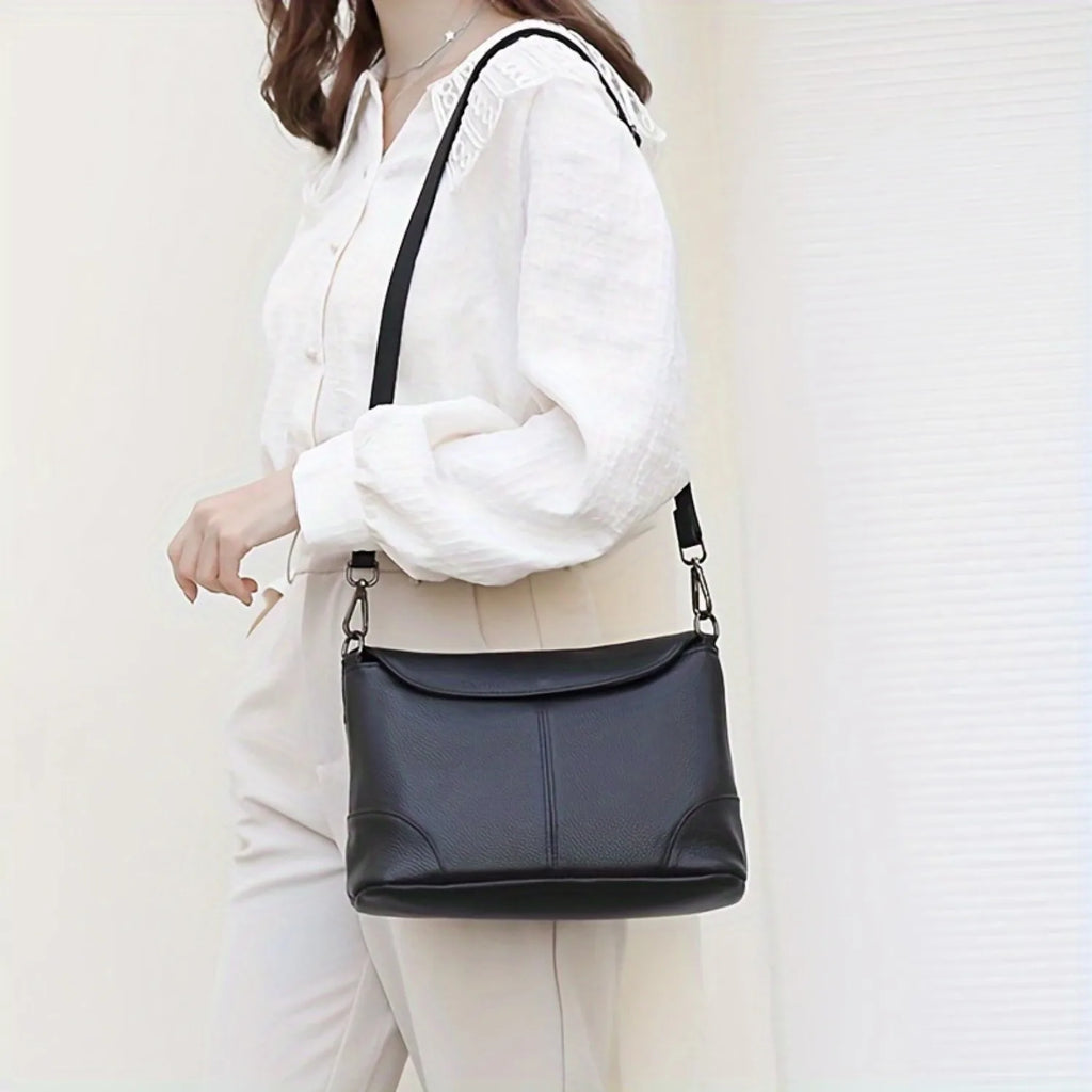 2025 new solid color ladies fashion shoulder bag, casual and simple ladies crossbody bag, large capacity ladies commuter bag
