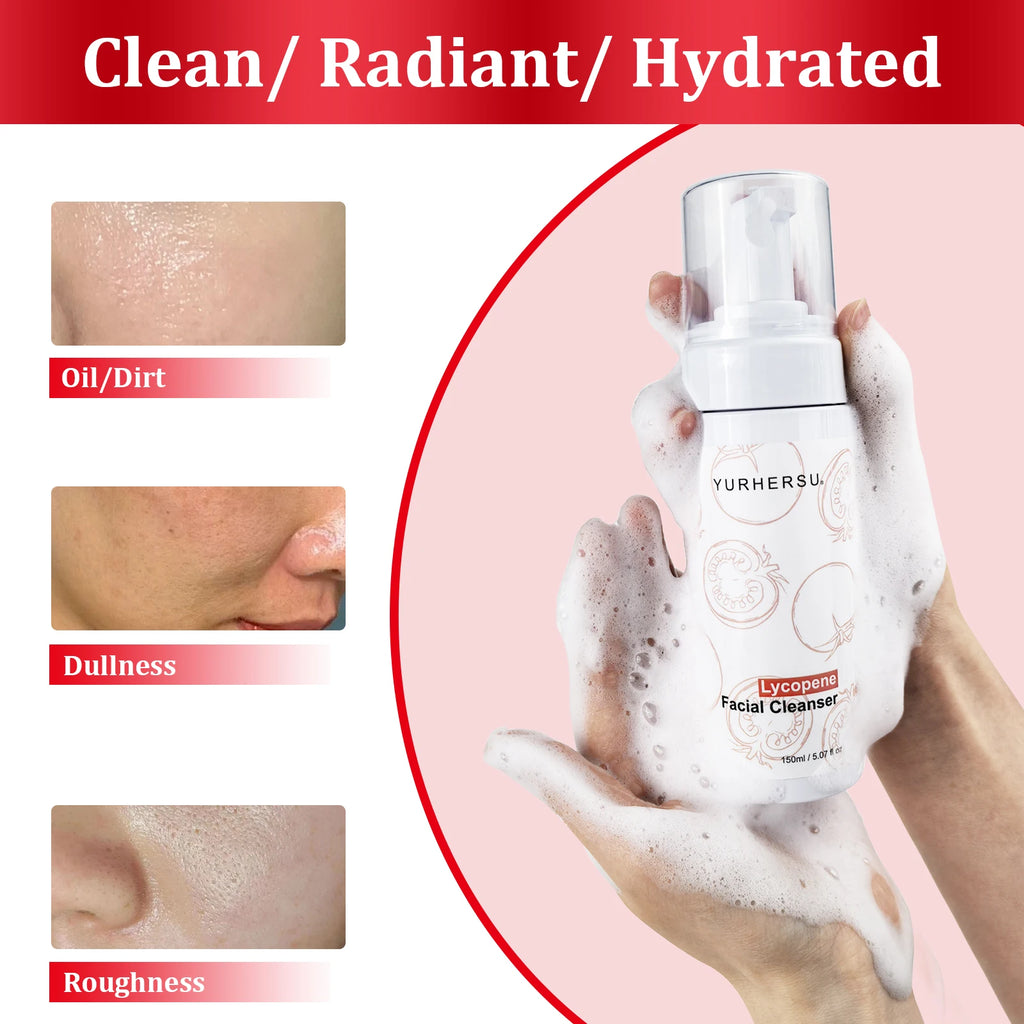 Tomato cleansing foam: double effect of moisturizing and oil control