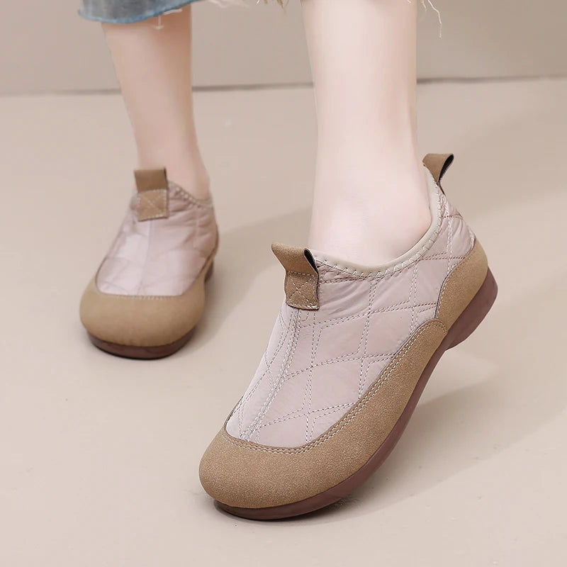 Winter Ladies Cotton Boots Soft Bottom Lightweight Comfortable Warmth Insulation New 2025 Style Women's Shoes Free Shipping