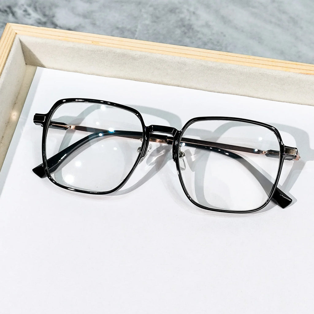 Large Square Reading Glasses with Glitter, Fashionable Reading Glasses, Reading Glasses for Women and Men  +1.0 To +4.0