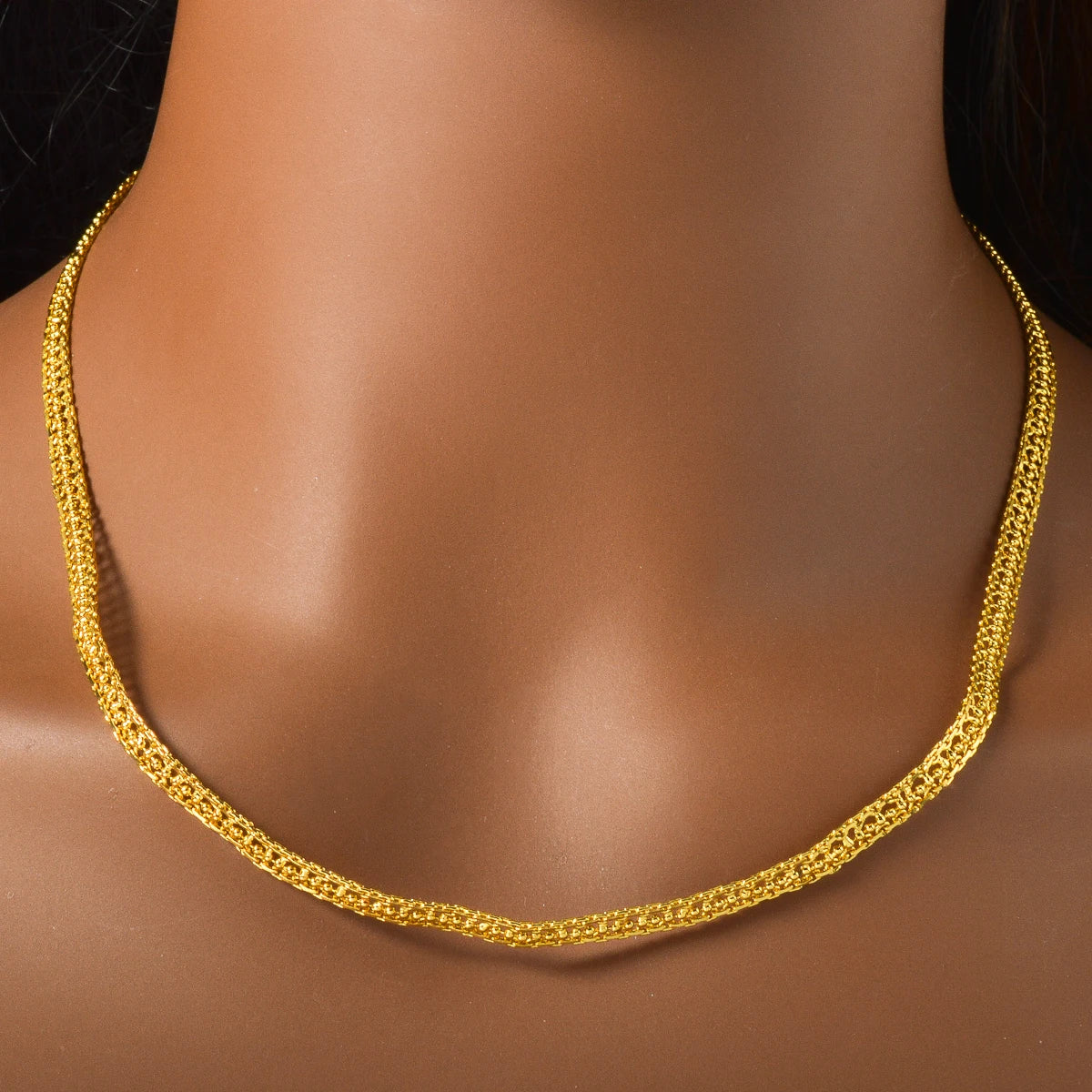 Dubai 18k Gold-plated Copper Necklace Classic Patterns 750 Italian Jewelry Accessories Party Birthday Wedding Attire Gifts
