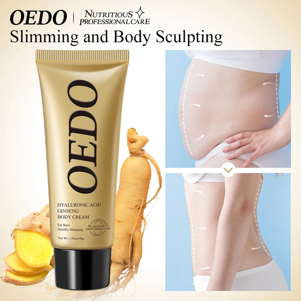 【Local Shipping】Hyaluronic Acid Ginseng Anti Cellulite Shaping Create Body Shaping Cream Fat Burning Belly Skin Tighten Cream