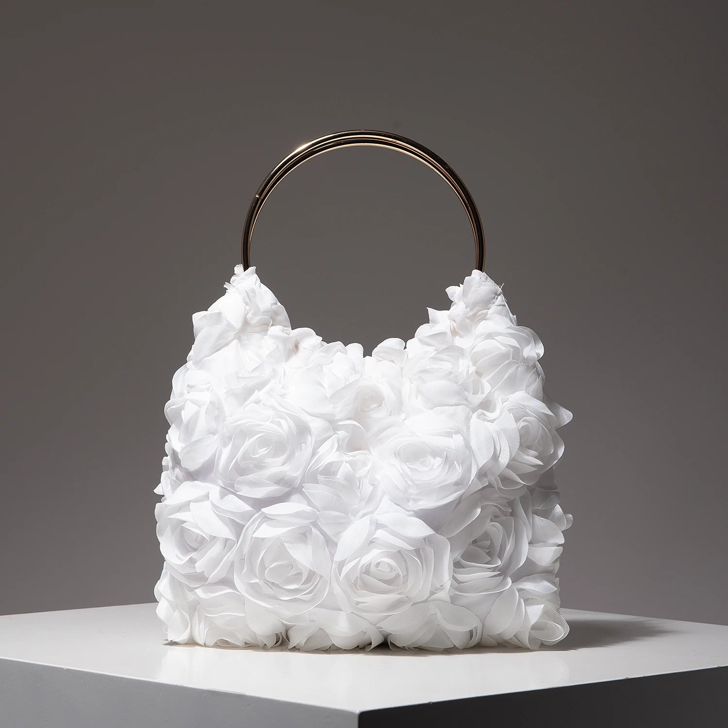 Luxury Rose Flower Tote Bags for Ladies， Prom Dresses for Women， Bag for Women Elegant， Wedding Items， Party Bag（Random Pattern）