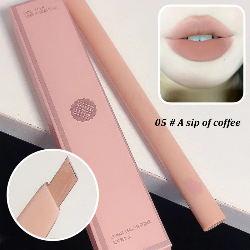 Dessert Lip Liner Automatic rotating waterproof lasting no color outline lip lipstick pen