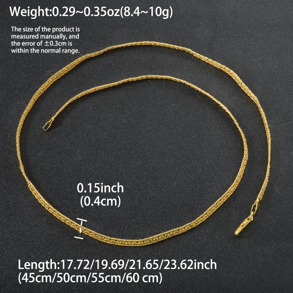 Dubai 18k Gold-plated Copper Necklace Classic Patterns 750 Italian Jewelry Accessories Party Birthday Wedding Attire Gifts