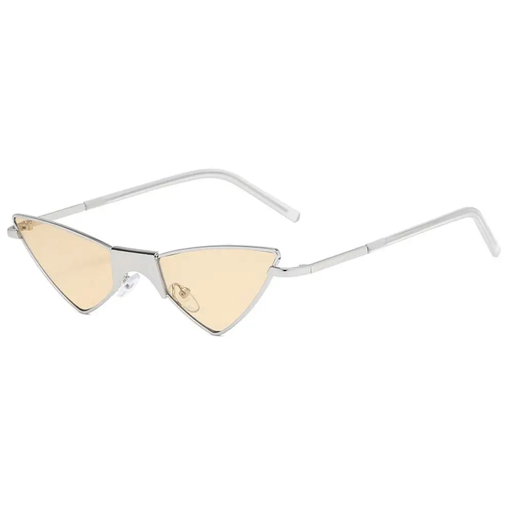 Vintage Small Cat Eye Sunglasses for Women Trendy Half-frame Sun Glasses UV400 Fashion Shades Eyewear Summer Anti UV Sunglasses