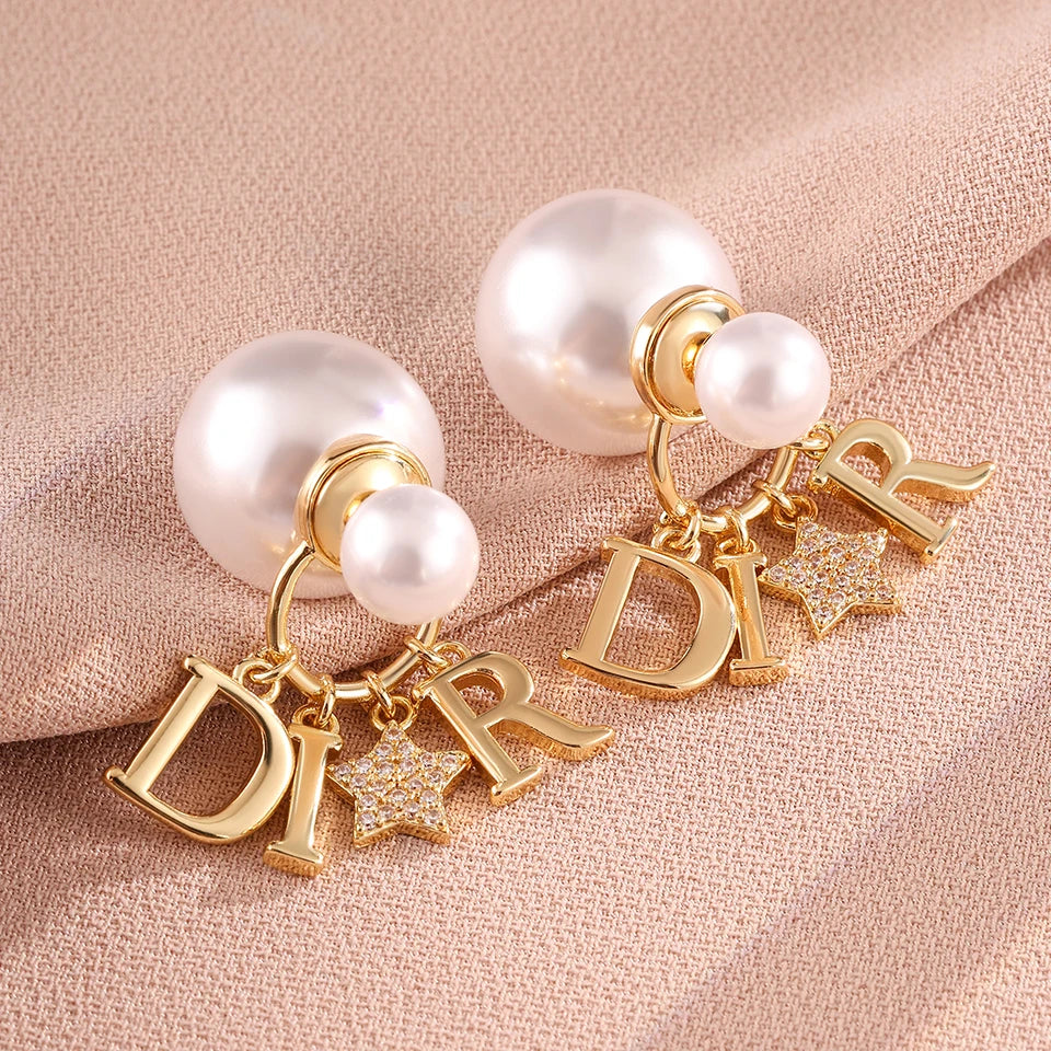 Elegant Business Pearl Star Earrings Suitable For Women To Wear Fashionable Jewelry For Travel, Banquets, And Parties