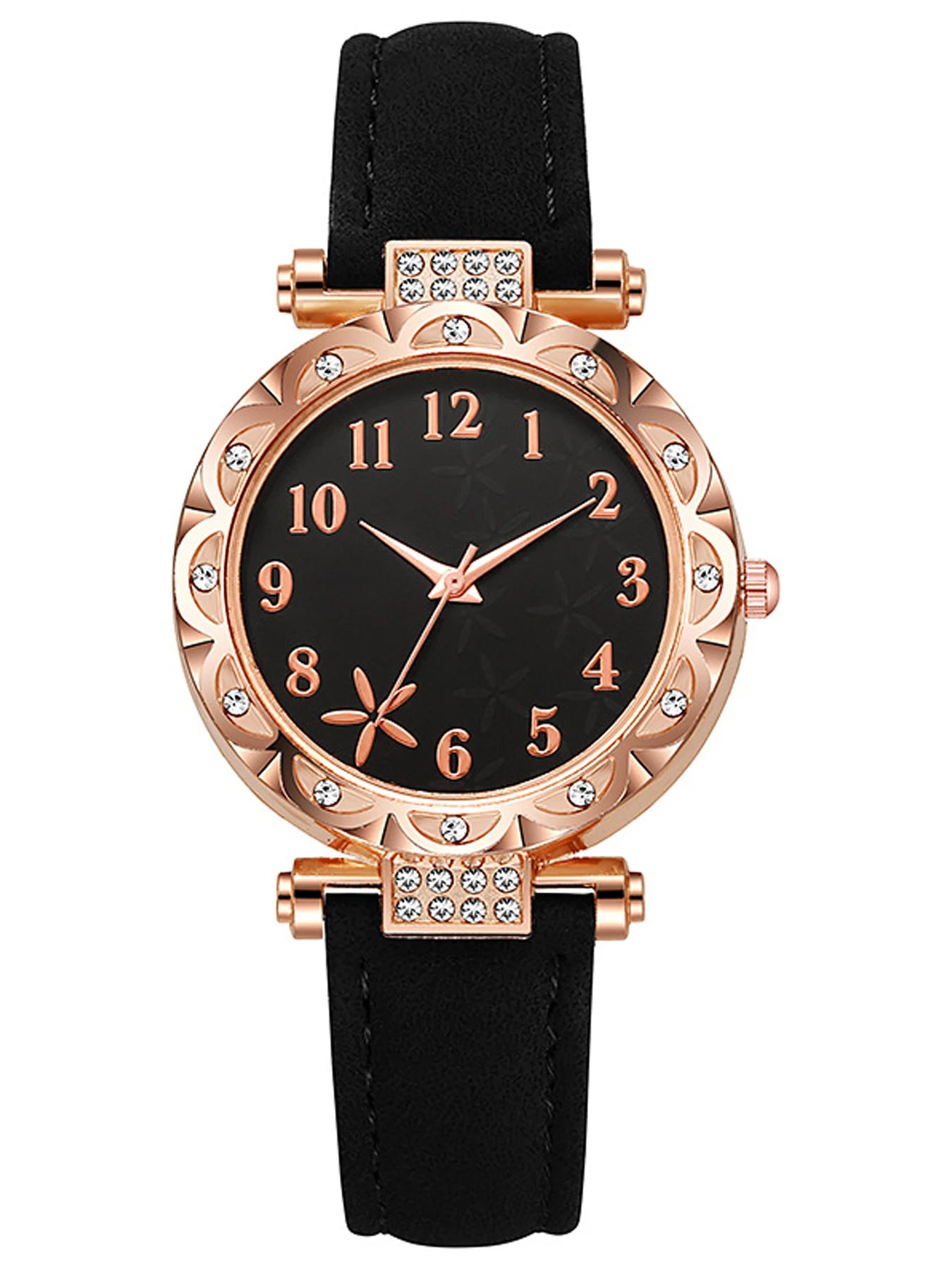 Women's Watch New Women's Leisure Watch Light Luxury Diamond Set Starfish Pattern Dial Belt Quartz Watch 6pcs/1pcs