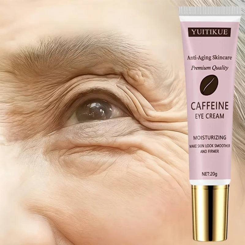 YUITIKUE Caffeine Eye Cream - Lifting and Firming, Brightening Skin, Reduces Fine Lines Around Eyes, Moisturizing Eye Care Cream