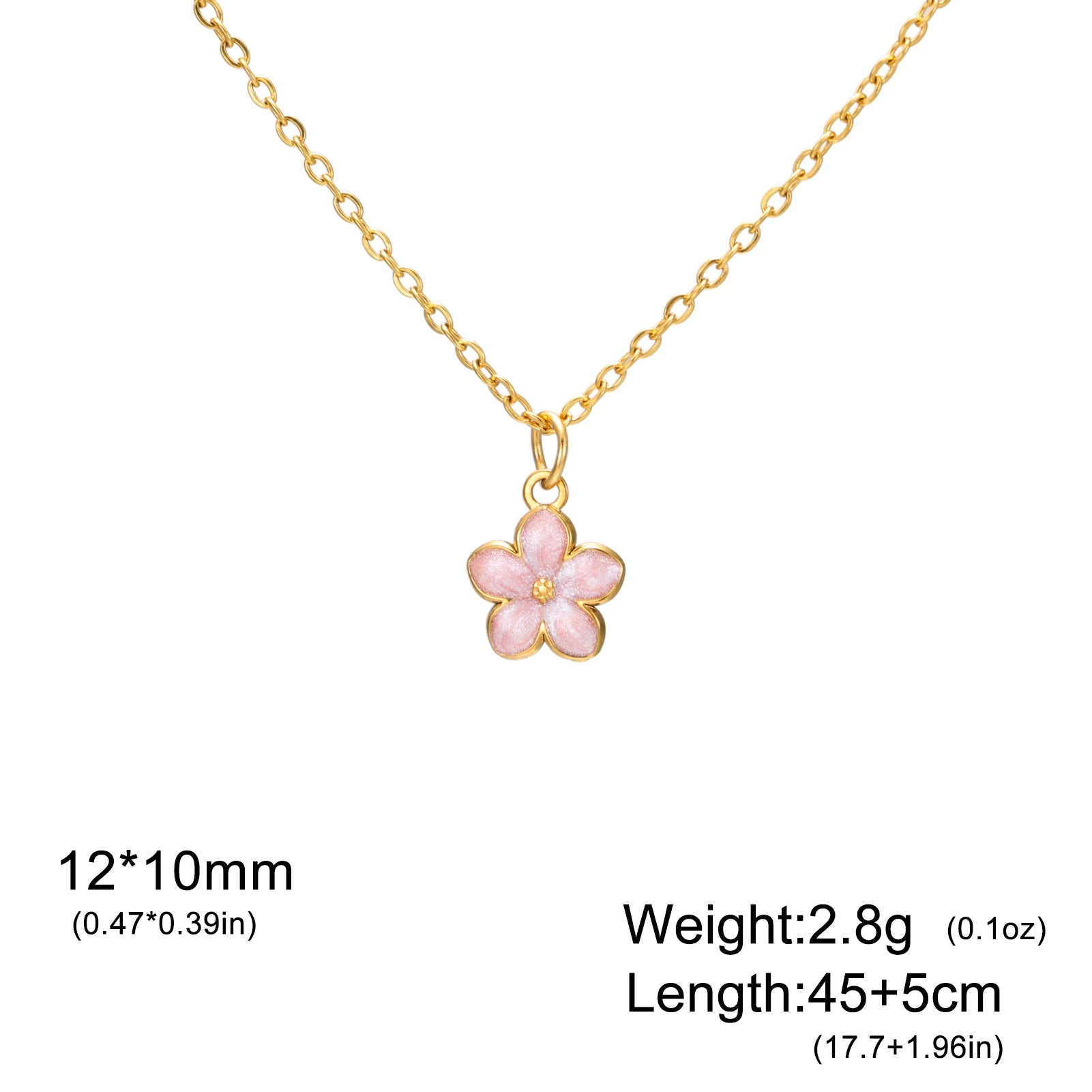 Cazador Plumeria Daisy Mini Flower Necklaces for Women Stainless Steel Gold Color Jewelry Chain Necklace Wholesale 2025 Trend