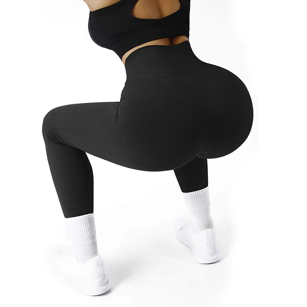 Autumn Sexy Gym Leggings Women High Waist Skinny Stretch Fitness Leggings Exercise Activewear Running Outdoors Fashion Thread