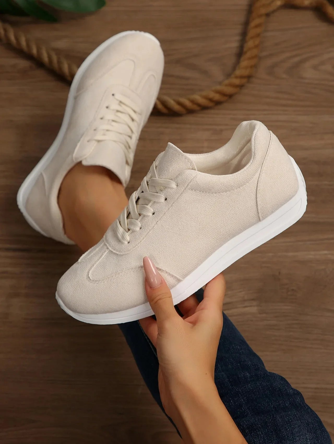 Large Size Women's Fall Hot Sale Of The Season Fashion Contrast Color Leather Surface AG Shoes Casual Sports Shoes with Lace Des