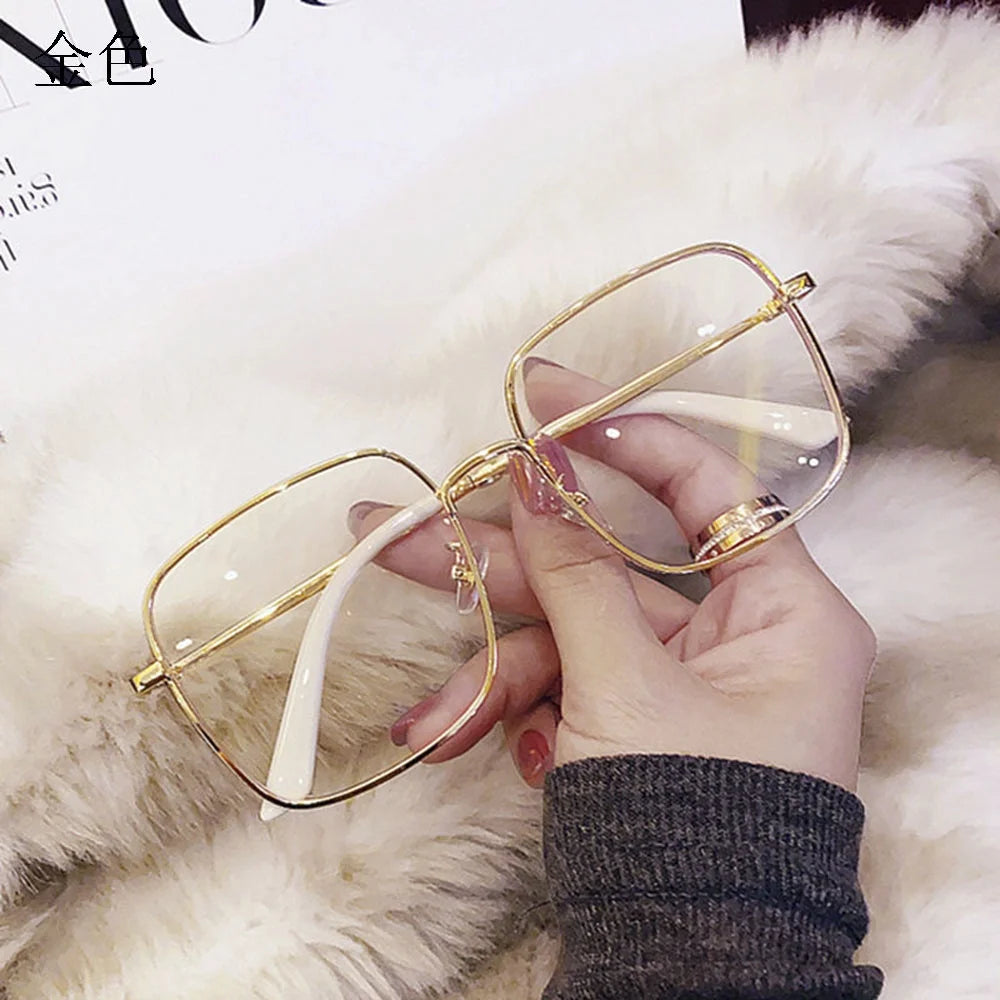 Oversized Anti Blue Light Glasses Men Women Diamond Studded Oversized Square Eyeglasses Computer Goggles Eyewear Glitter Frame