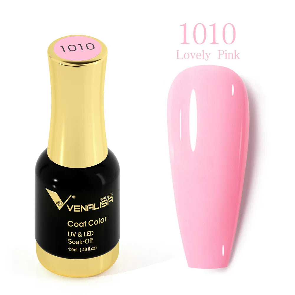 #1004 VENALISA Nail Gel Polish Hema TPO Free Semi Permanent Jelly Nude Pink Color Soak Off UV LED Ultra Diamond Varnish 12ml