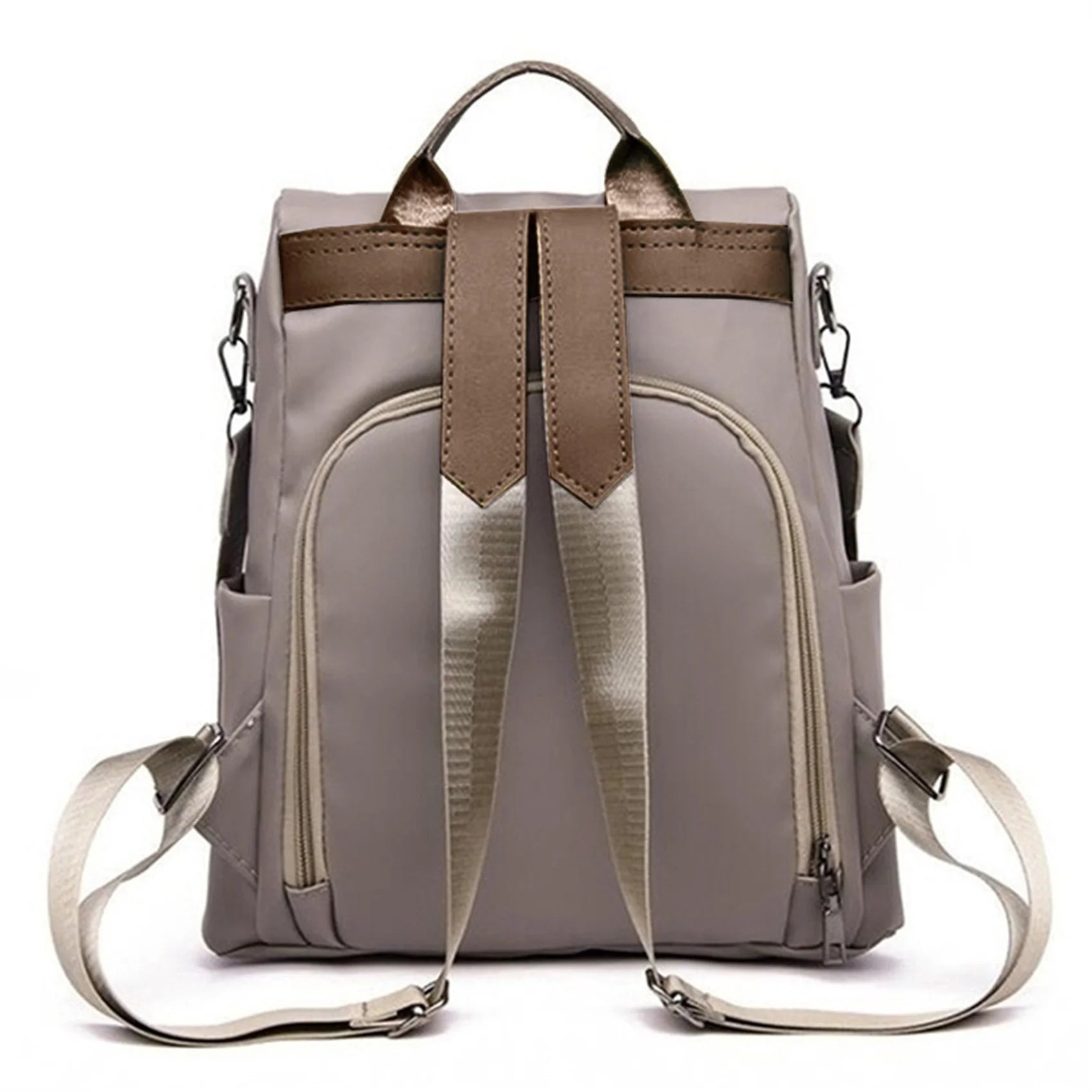 Women Backpack Casual Simple Solid Color Female School Bag Fashion Large Capacity All-match Travel Lady Shoulder Bag Black Khaki